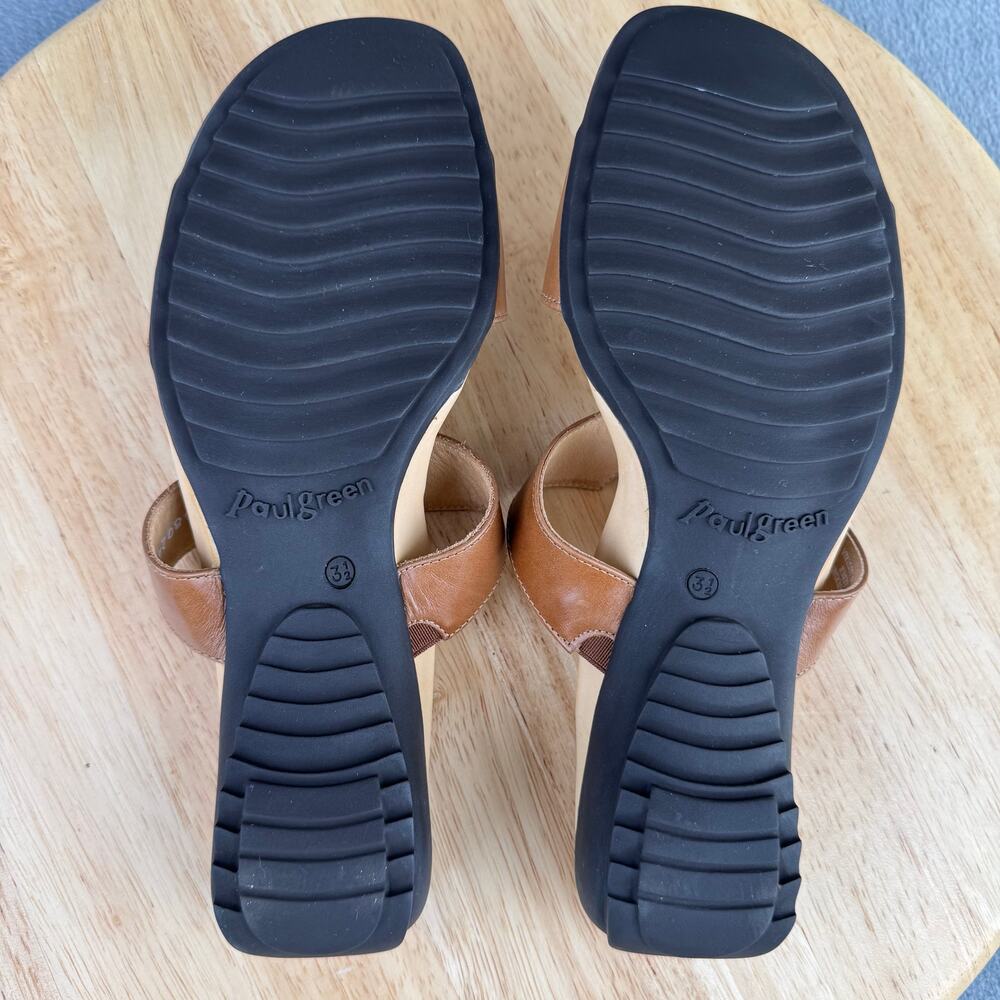 Paul Green München Brown Leather Slide Sandals Women’s Size 3.5 UK / 6 US - Picture 7 of 8